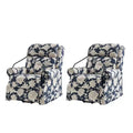 Lori Lift Assist Power Recliner With Massage Heat And Manual Headrest Set of 2 | ARTFUL LIVING DESIGN-NAVY