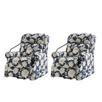 Lori Lift Assist Power Recliner With Massage Heat And Manual Headrest Set of 2 | ARTFUL LIVING DESIGN-NAVY