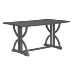 Ensemble de salle à manger de ferme pour 4 personnes, table de cuisine rectangulaire avec 4 chaises rembourrées et un banc