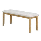 Ensemble de salle à manger de ferme pour 4 personnes, table de cuisine rectangulaire avec 4 chaises rembourrées et un banc