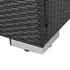 GDFStudio Avianna Outdoor Wicker 5 Seater Sofa Chat Set with Ottomans
