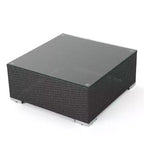 GDFStudio Avianna Outdoor Wicker 5 Seater Sofa Chat Set with Ottomans