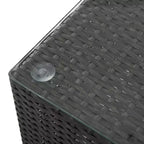 GDFStudio Avianna Outdoor Wicker 5 Seater Sofa Chat Set with Ottomans