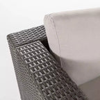 GDFStudio Avianna Outdoor Wicker 5 Seater Sofa Chat Set with Ottomans