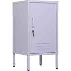 Table de chevet casier en métal, table de nuit à porte unique avec 2 étagères réglables, armoire latérale de chevet moderne pour chambre à coucher, salon, bureau