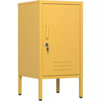 Table de chevet casier en métal, table de nuit à porte unique avec 2 étagères réglables, armoire latérale de chevet moderne pour chambre à coucher, salon, bureau