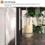 Mini bar de rangement compact Acekool – Meuble à vin avec étagères réglables et porte-verres