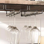 Mini bar de rangement compact Acekool – Meuble à vin avec étagères réglables et porte-verres