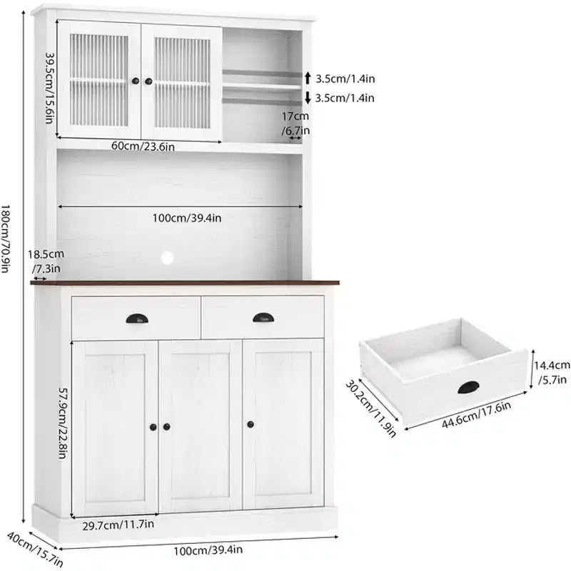 Mini bar de rangement compact Acekool – Meuble à vin avec étagères réglables et porte-verres