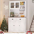 Mini bar de rangement compact Acekool – Meuble à vin avec étagères réglables et porte-verres