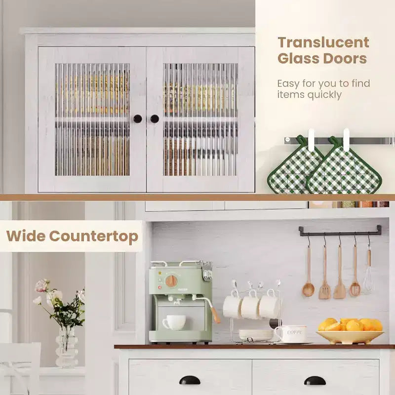 Mini bar de rangement compact Acekool – Meuble à vin avec étagères réglables et porte-verres