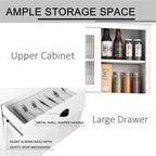 Mini bar de rangement compact Acekool – Meuble à vin avec étagères réglables et porte-verres
