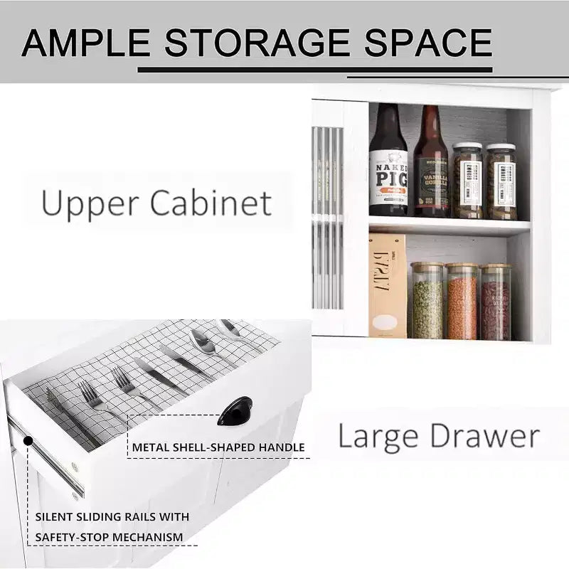 Mini bar de rangement compact Acekool – Meuble à vin avec étagères réglables et porte-verres