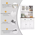 Mini bar de rangement compact Acekool – Meuble à vin avec étagères réglables et porte-verres