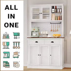 Mini bar de rangement compact Acekool – Meuble à vin avec étagères réglables et porte-verres
