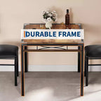 Farmhouse Style Dining Table Set with Wood Table Top and Upholstered Chairs for Small Space, Kitchen, Apartment, Dining Room and Living Room