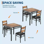 Farmhouse Style Dining Table Set with Wood Table Top and Upholstered Chairs for Small Space, Kitchen, Apartment, Dining Room and Living Room
