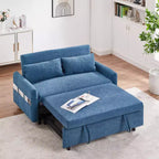 CLIHOME Canapé convertible 55,1 po avec dossier réglable, poches de rangement, 2 oreillers moelleux