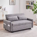 CLIHOME Canapé convertible 55,1 po avec dossier réglable, poches de rangement, 2 oreillers moelleux
