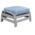 Courtyard Casual Cabo Ensemble 2 pièces Fauteuil pivotant planeur et pouf en aluminium avec coussins Sunbrella