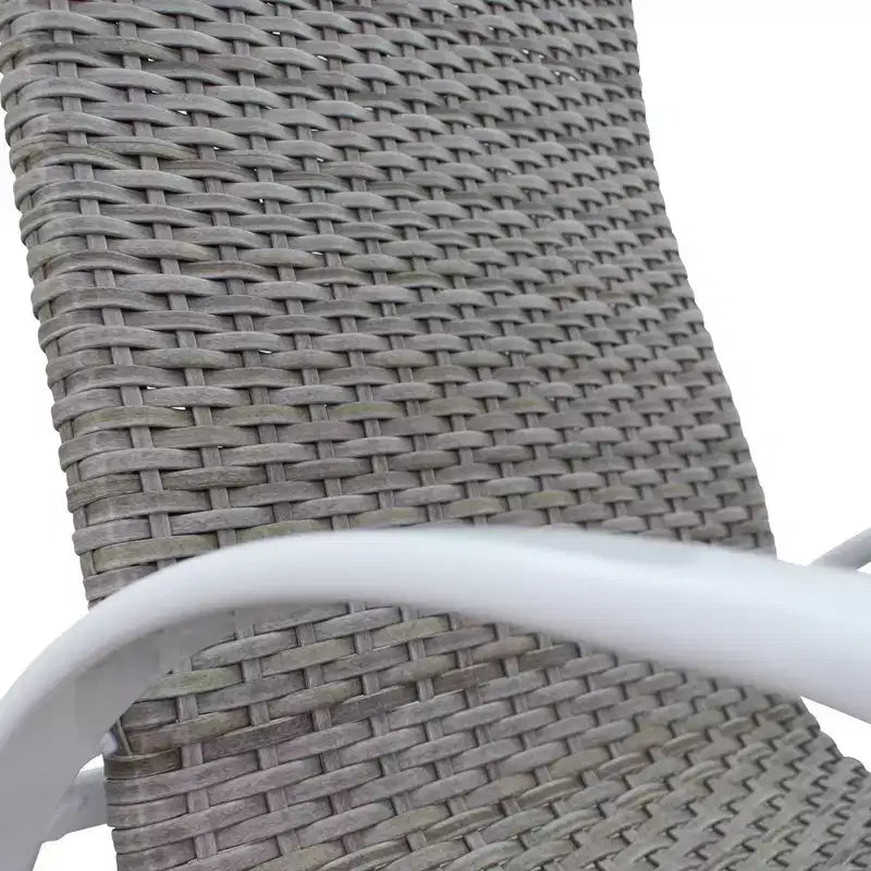 Courtyard Casual Santa Fe Aluminum Swivel Rocker Wicker Seat Set of 2