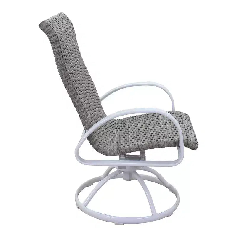 Courtyard Casual Santa Fe Aluminum Swivel Rocker Wicker Seat Set of 2
