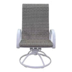 Courtyard Casual Santa Fe Aluminum Swivel Rocker Wicker Seat Set of 2