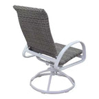 Courtyard Casual Santa Fe Aluminum Swivel Rocker Wicker Seat Set of 2