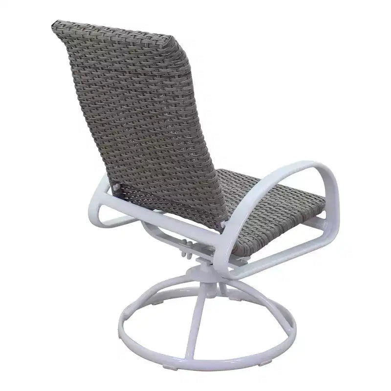 Courtyard Casual Santa Fe Aluminum Swivel Rocker Wicker Seat Set of 2