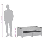 vidaXL Patio Lounge Set Gray Poly Rattan Garden Outdoor Chair Multi Models