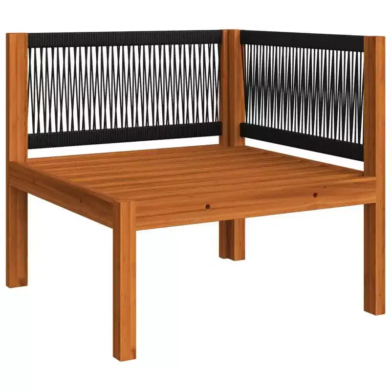 vidaXL Acacia Wood Patio Lounge Set with Cushions-Cream-Ideal for Garden, Patio & Living Room-Includes Sofa, Armchair, Footrest, Table