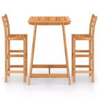 vidaXL Ensemble de bar d'extérieur Bois naturel Bois d'acacia massif Taille unique Durable