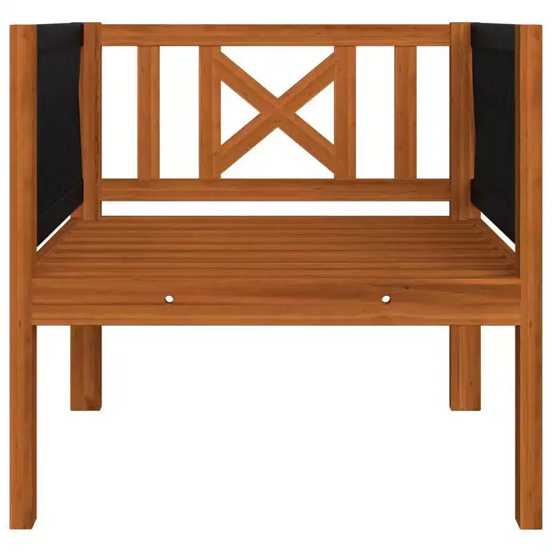 vidaXL 7 Piece Solid Acacia Wood Patio Lounge Set with Cream Cushions - Rustic Weather-Resistant Garden Furniture Set with Table, Sofas, Armchair.