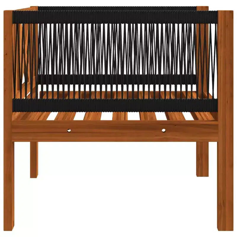 vidaXL 7 Piece Solid Acacia Wood Patio Lounge Set with Cream Cushions - Rustic Weather-Resistant Garden Furniture Set with Table, Sofas, Armchair.