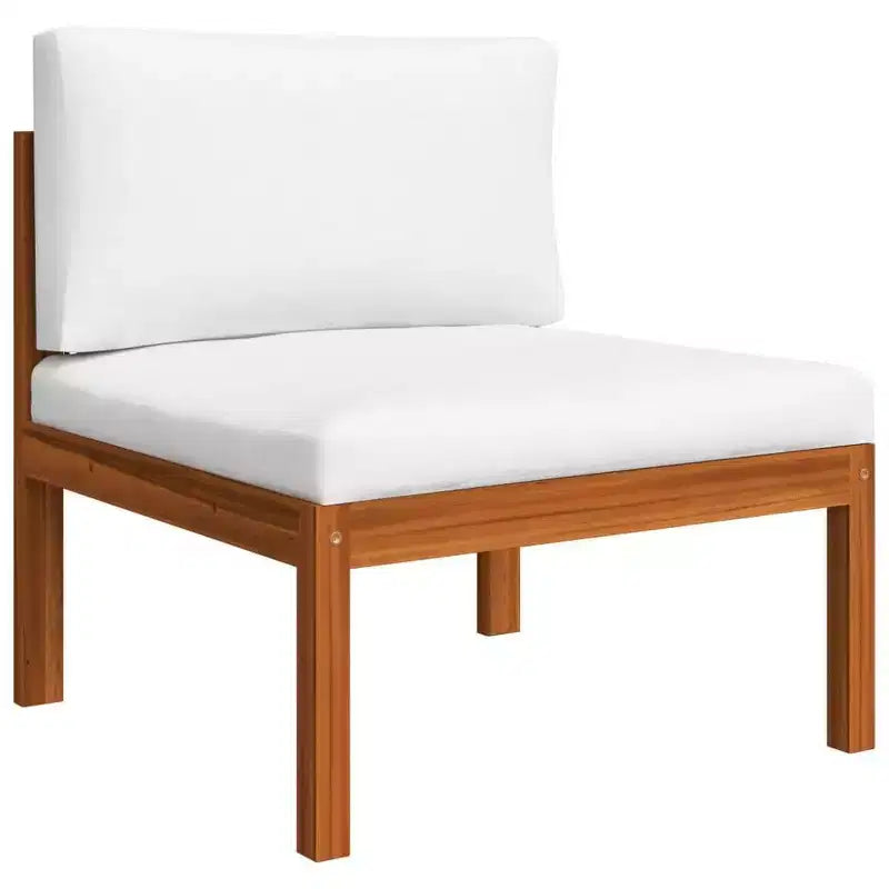 vidaXL Garden Lounge Set Cream Solid Acacia Wood Medium Modular