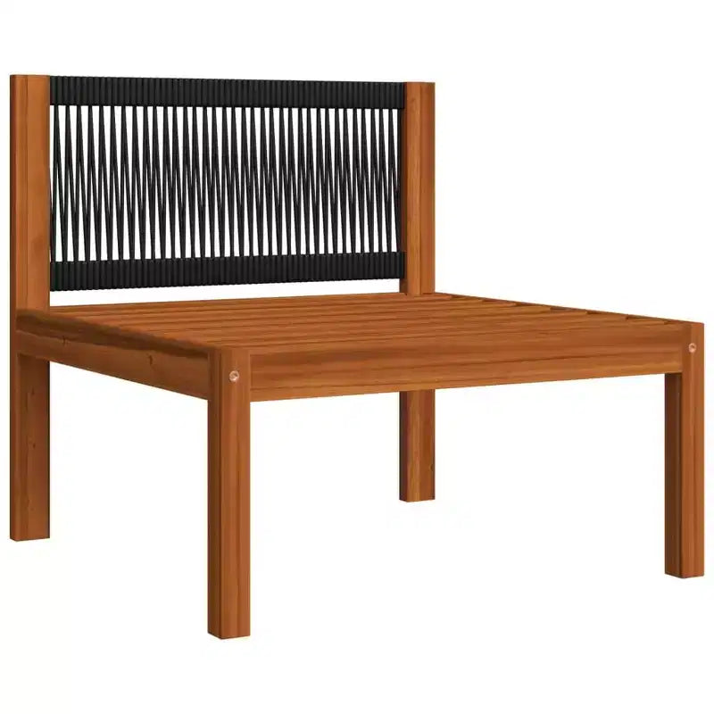 vidaXL Salon de jardin modulaire avec coussins en bois d'acacia massif