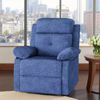 MAYEERTY Petit fauteuil inclinable berçant pivotant bleu, design compact, idéal pour chambre à coucher ou salon, pour femmes
