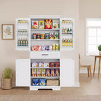 TROPOW 72 Inch Tall Pantry Storage Cabinet, Kitchen Pantry Cabinet with Drawer, Door Shelves, Adjustable Shelves, Large Kitchen Pantry,White