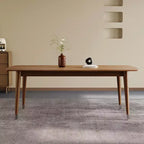 Table de salle à manger et bureau Luck Live Mid-Century Modern 62,9 avec plateau aspect bois et pieds en bois massif