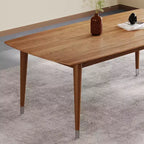 Table de salle à manger et bureau Luck Live Mid-Century Modern 62,9 avec plateau aspect bois et pieds en bois massif