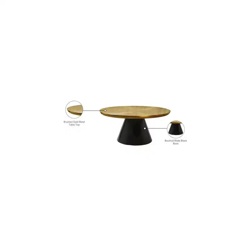 Meridian Furniture,Martini Gold Iron Coffee Table