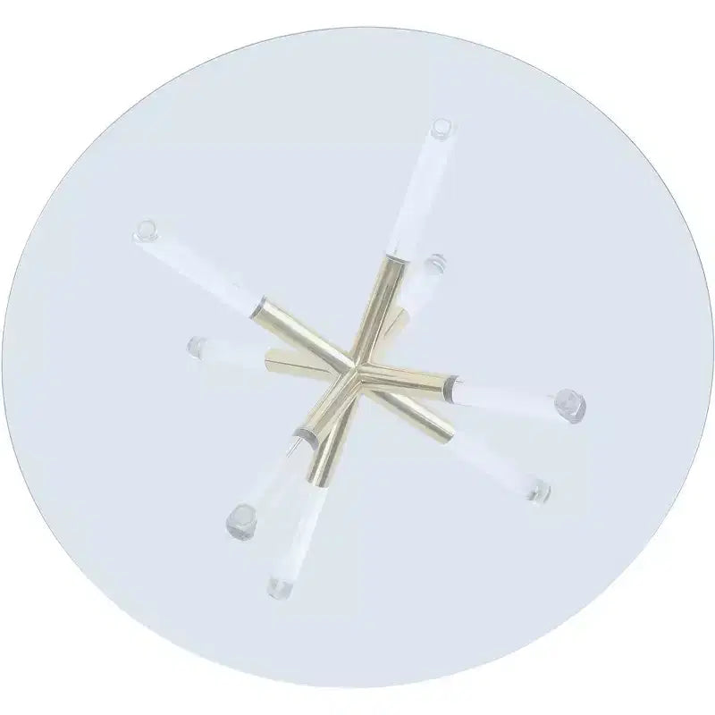 Meridian Furniture,Mercury Acrylic/Gold End Table