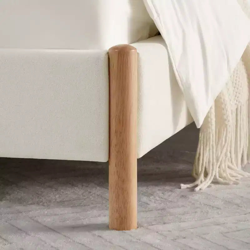 Cadre de lit plateforme en bois entièrement rembourré Spruce & Spring