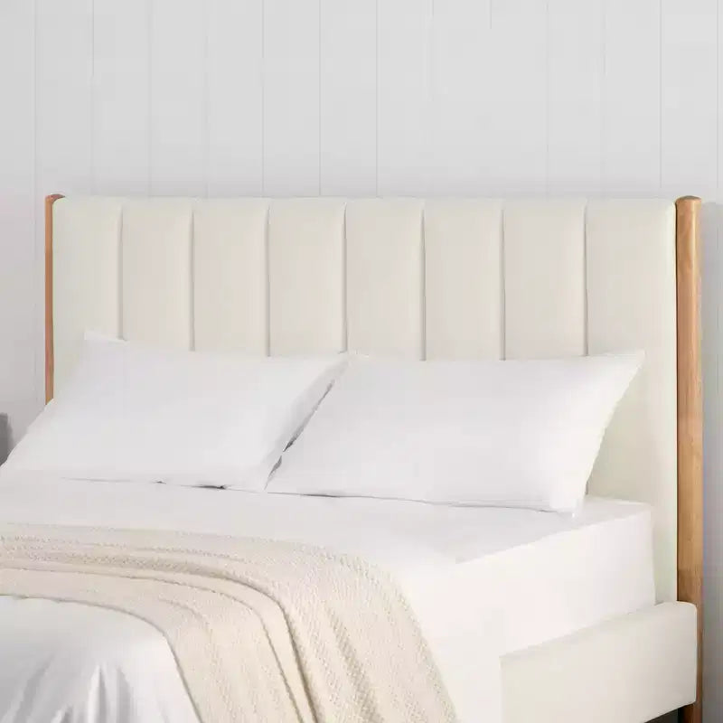 Cadre de lit plateforme en bois entièrement rembourré Spruce & Spring