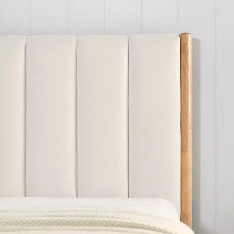 Cadre de lit plateforme en bois entièrement rembourré Spruce & Spring