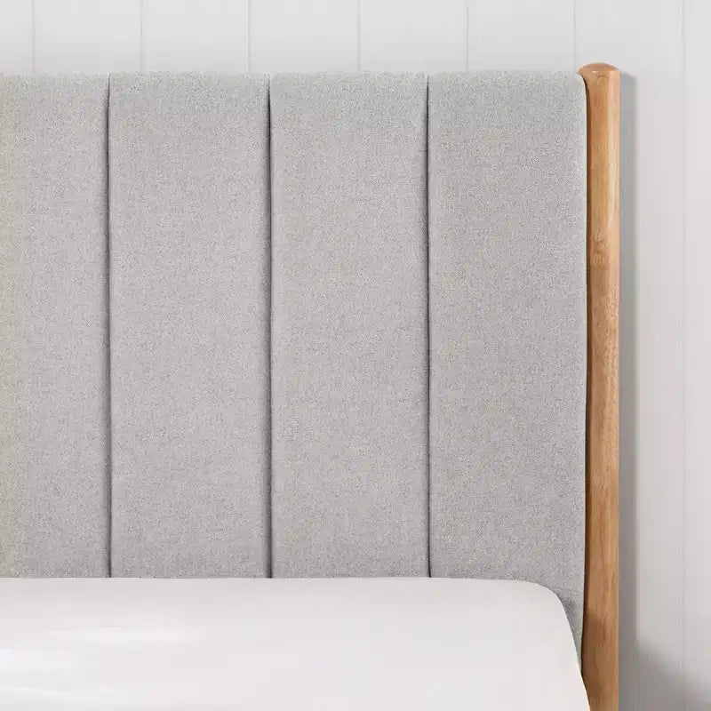 Cadre de lit plateforme en bois entièrement rembourré Spruce & Spring