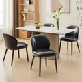 Dining Chairs Set of 4, Modern Upholstered Kitchen Chairs with Ergonomic Back Support, 265lbs Capacity for Kitchen, Dining Room, Restaurant, Black
