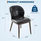 Lot de 4 chaises de salle à manger, chaises de cuisine modernes rembourrées avec support dorsal ergonomique, capacité de 120 kg pour cuisine, salle à manger, restaurant, noir