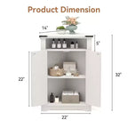 Meuble d'angle de salle de bain, petit meuble d'angle avec portes coulissantes et étagère réglable, table de salle de bain de style ferme pour petites cuisines et salons