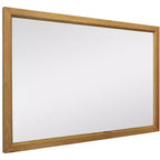 Miroir d'appoint mural encadré en bois massif naturel HomeRoots 40
